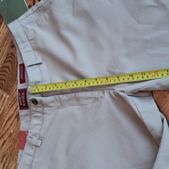 (12P) NWT Eddie Bauer Premium Stretch Flat Front Khaki Wrinkle Resistant - Picture 10 of 13